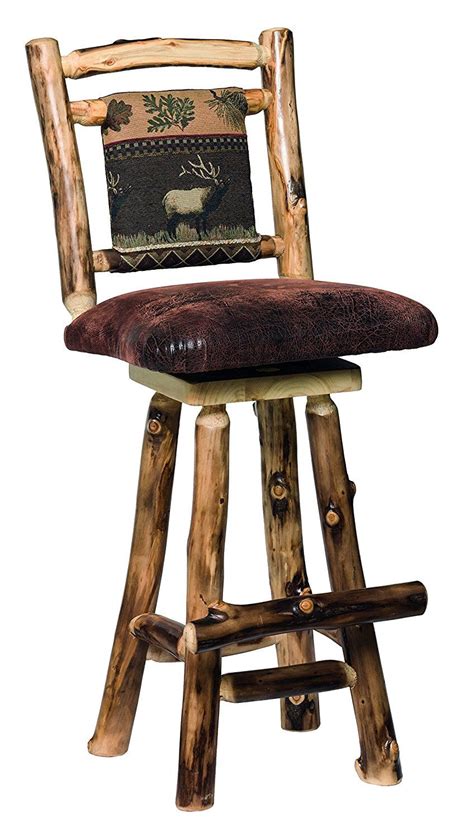 20 Rustic Log Bar Stools | Log bar stools, Bar stools, Fabric bar stool