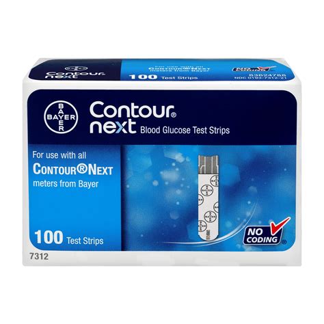 Bayer Contour Next Blood Glucose Test strips, 100 ct - Walmart.com - Walmart.com