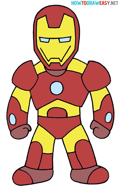 How to draw iron man step by step – Artofit