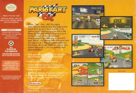 Mario Kart 64 for Nintendo 64 - Sales, Wiki, Release Dates, Review ...