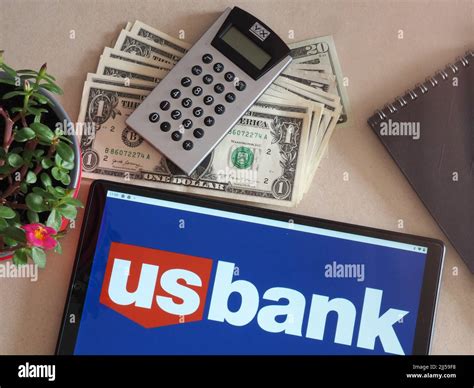 In this photo illustration, U.S. Bank logo seen displayed on a tablet ...