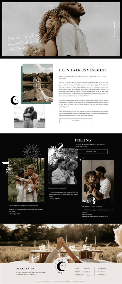 Photographer Web Page Ideas | Photography website design, Photographer ...