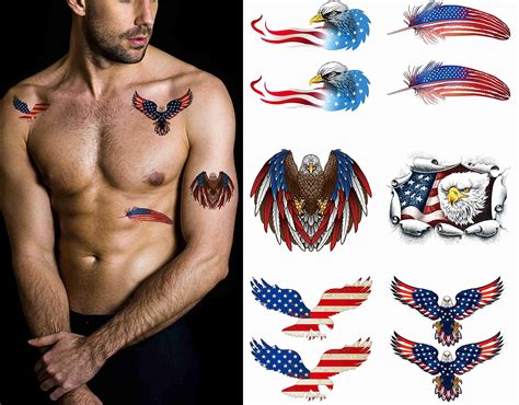 American Flag Bicep Tattoos