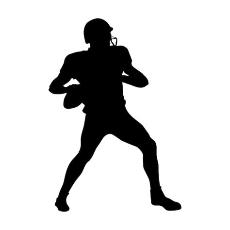 Premium Vector | American football Player silhouette shape