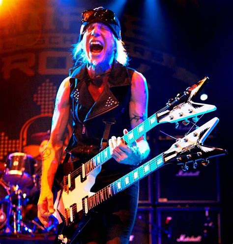 Michael Schenker rocking his USA Signature Dean Double Neck. Guitar. jA ...