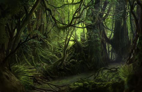 jungle landscapes painting - Google Search | Fantasy landscape, Jungle pictures, Jungle art