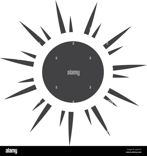 Sun icon. Black emblem. Light beam symbol Stock Vector Image & Art - Alamy