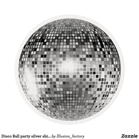 Silver Disco Ball Party Glamour Edible Frosting Rounds | Zazzle | Disco ...