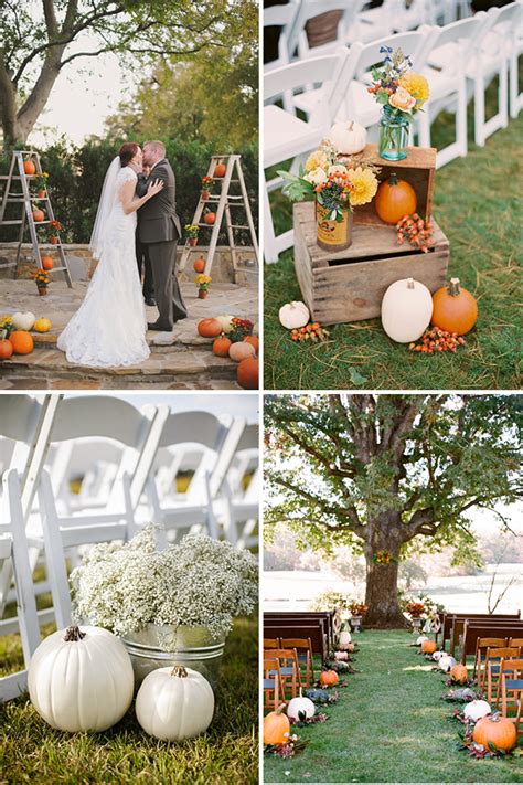 Easy (and affordable!) autumn wedding decor! | Pumpkin wedding, Fall wedding arches, Outdoor ...