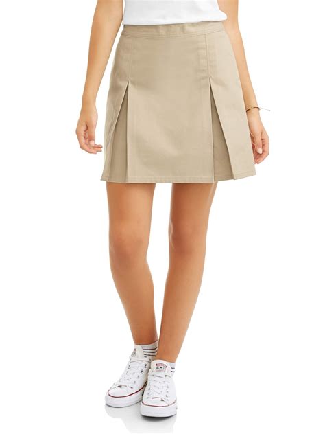 Real School Juniors' Pleat Front Scooter School Uniform Skirt - Walmart.com