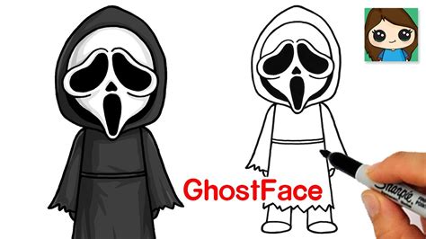 How to Draw Ghost Face from Scream 🎃Halloween Art - YouTube