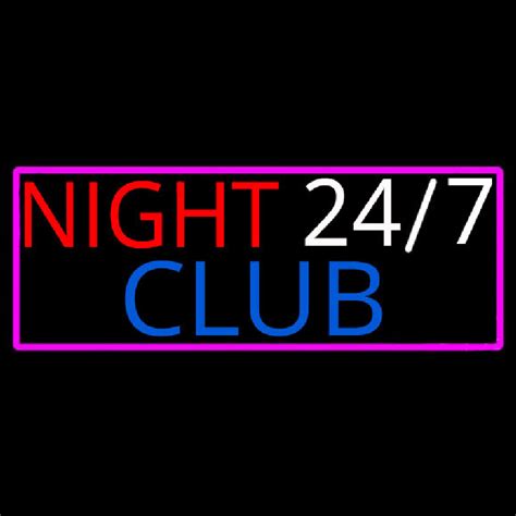 Custom 24 7 Night Club Neon Sign USA – Custom Neon Signs Shop – Neon ...