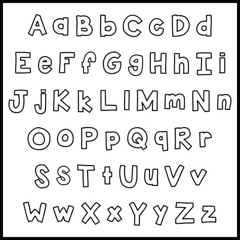 Alphabet Bubble Letters To Print - Printable Form, Templates and Letter