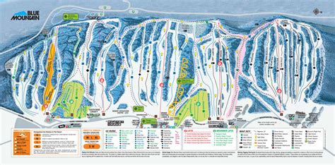 Blue Mountain Resort Trail Map • Piste Map • Panoramic Mountain Map