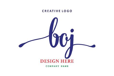 Premium Vector | Boj lettering logo is simple easy to understand and authoritative