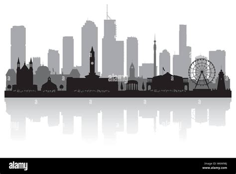 Brisbane Australia city skyline vector silhouette illustration Stock ...