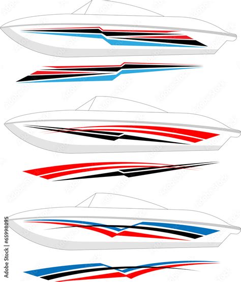 Boat Graphics, Stripe : Vinyl Ready Stock Vector | Adobe Stock