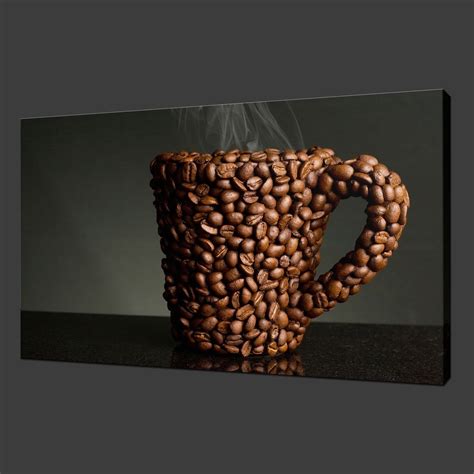 COFFEE MAG KITCHEN CANVAS WALL ART PICTURES PRINTS 30 x 20 Inch FREE UK P&P - Canvas Print Art