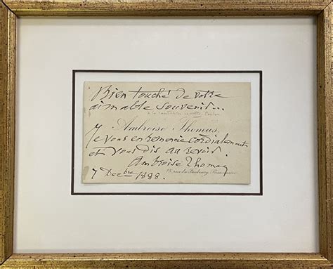 Lot Detail - Ambroise Thomas Signed Calling Card