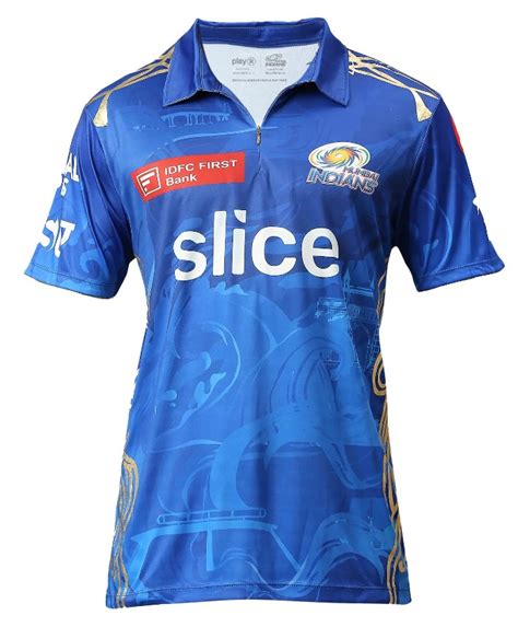 New Mumbai Indians IPL Jersey 2023 | MI Indian Premier League 2023 Kit with Slice Shirt Sponsor ...