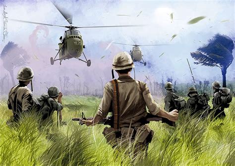 The LZ | Military artwork, Military drawings, Vietnam art