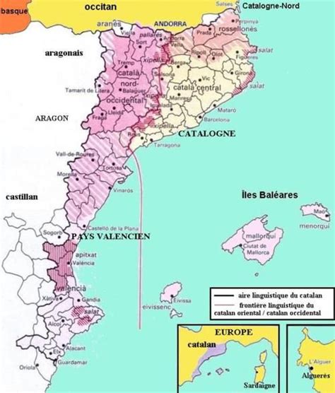 Catalan language map | Language map, Catalan language, Catalonia