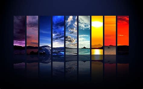 HD wallpaper: Adobe Photoshop, digital art, Four Seasons, landscape, rainbows | Wallpaper Flare