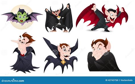 Cartoon Dracula Characters Vectors Stock Vector - Illustration of devil ...