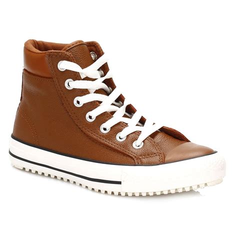 Converse Womens Pinecone Brown Boot Hi Leather Trainers - Lyst