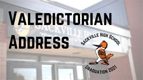 LIVE: Sackville High School Valedictorian Address 2021 - YouTube