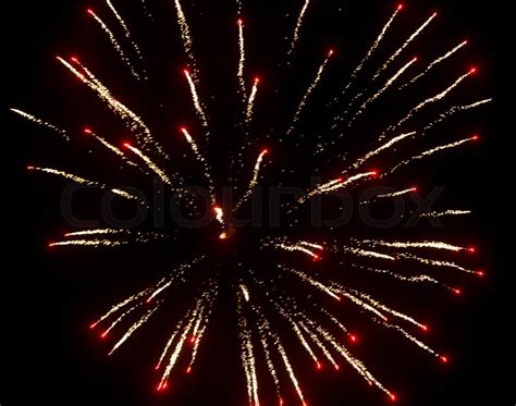 Fireworks in the sky at night as ... | Stock image | Colourbox