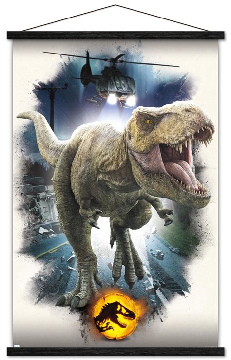 Jurassic World: Dominion - T. Rex Focal Wall Poster with Magnetic Frame ...