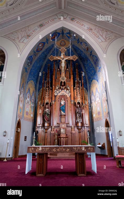 The interior of Saint Mary's Catholic Church in Columbus, Ohio, USA ...