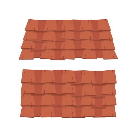 Two wooden roofs on a white background. Roof for old houses. Cartoon style. Vector illustration ...