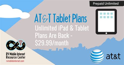 AT&T Brings Back Unlimited Tablet Plan for $29.99/month - Mobile Internet Resource Center