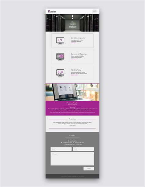 Responsive Concept Website for ITcompany on Behance