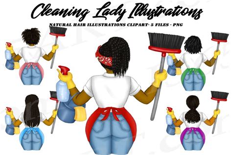 Black Woman Cleaning Without Logos