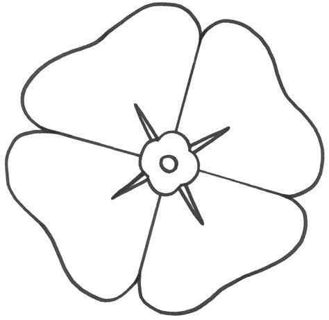 Poppy - Coloring Page (Remembrance Day)