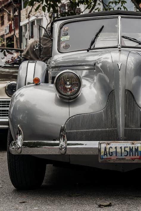 Grey Classic Car Parked on the Street · Free Stock Photo