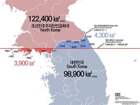 North & South Korea border — before and after the Korean... | Korea, Map, Country maps