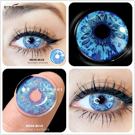 EYESHARE Contact Case Color Contact Lenses For Eyes Cosplay Colored Lenses Blue Lens Case ...