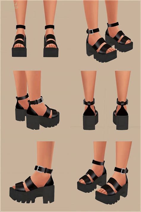 SIMS4 marigold: Chunky Sandal_청키 샌들_여자 신발 | Best Sims 4 Custom Content | Pinterest | Sims