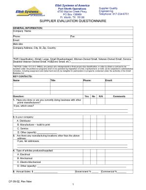 Iso 9001 Supplier Evaluation Template - Fill Online, Printable ...