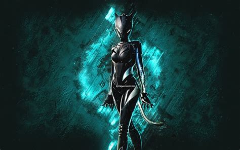 Download wallpapers Fortnite Lynx Skin, Fortnite, main characters, blue ...