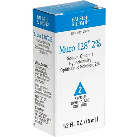 Muro 128 Ointment (sodium Chloride Ophthalmic Ointment):, 45% OFF