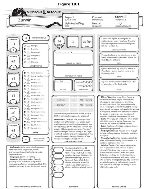 Creating a D&D 5e Character for Beginners! | Dnd character sheet, Dungeons and dragons rogue ...