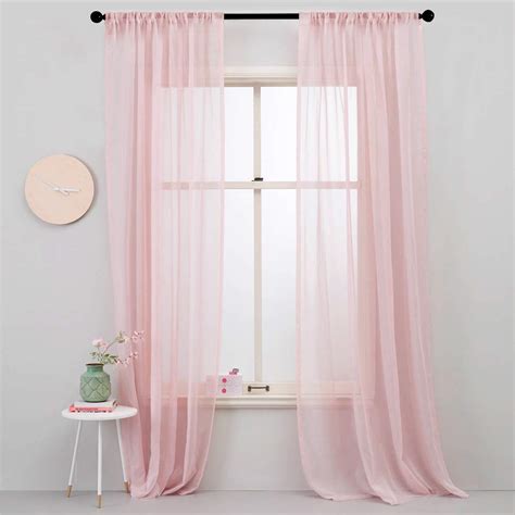 Pastel Pink Sheer Curtains – Curtains & Drapes