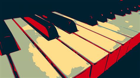 Four Color Piano Keyboard Free Stock Photo - Public Domain Pictures