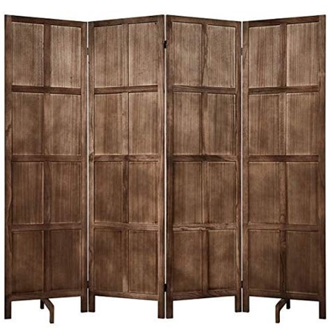 RHF 6 Ft.Tall Room Divider with Stand,16" Each Panel,Rustic Folding ...