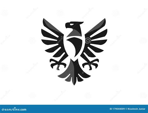 Heraldic Eagle Symbol or Falcon Bird Isolated Emblem Stock Vector ...